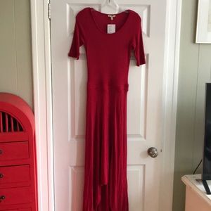 Anthropologie Bordeaux red dress